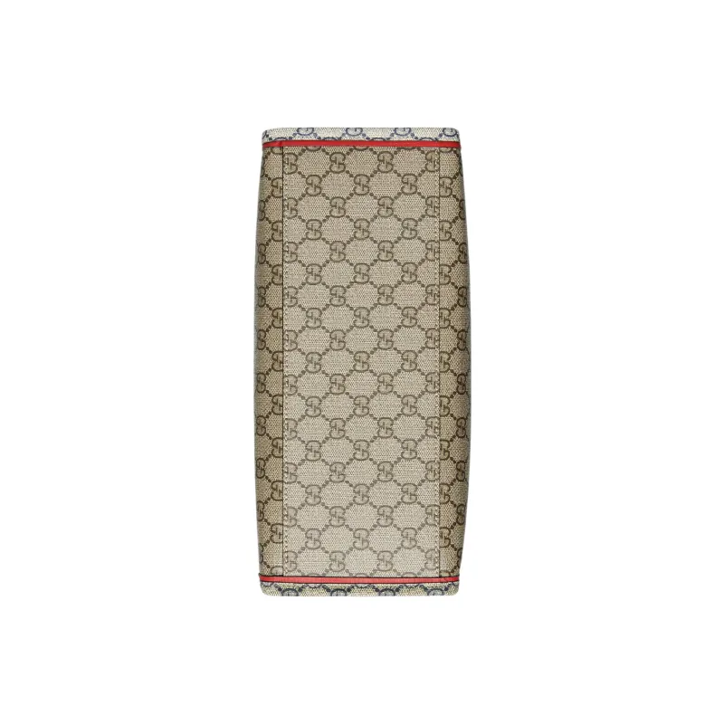 GUCCI Monogram Canvas Tote Bag, Shopping Bag, Shoulder Bag, Crossbody Bag, Handbag Trumpets Men's Black Blue/Ebony-6