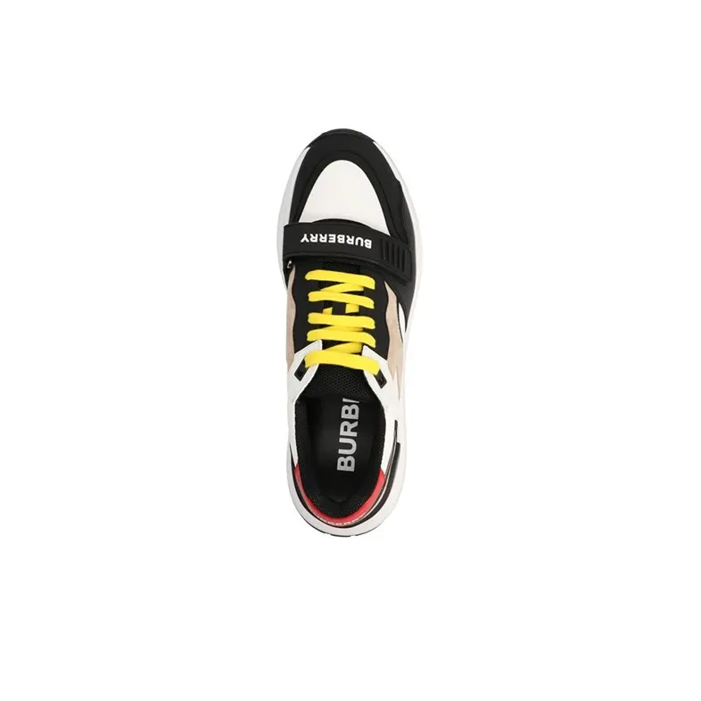 Burberry Vintage Low Top Casual Shoes Men's Black White-3