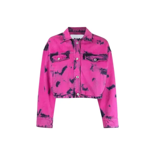 MSGM Denim Jackets Women's Pink