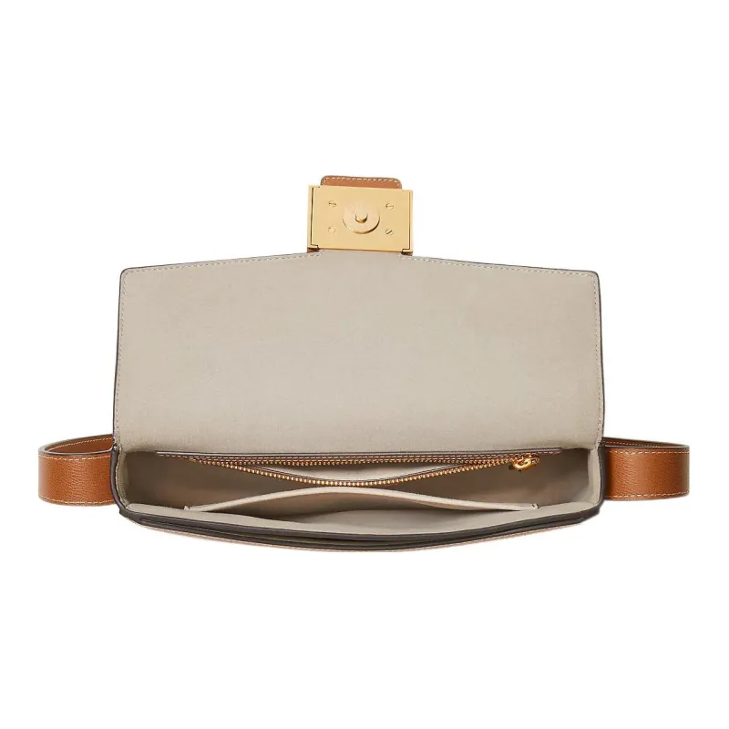 Kate Spade Katy Leather Handbag, Shoulder Bag Medium Size Women's White & Brown-4