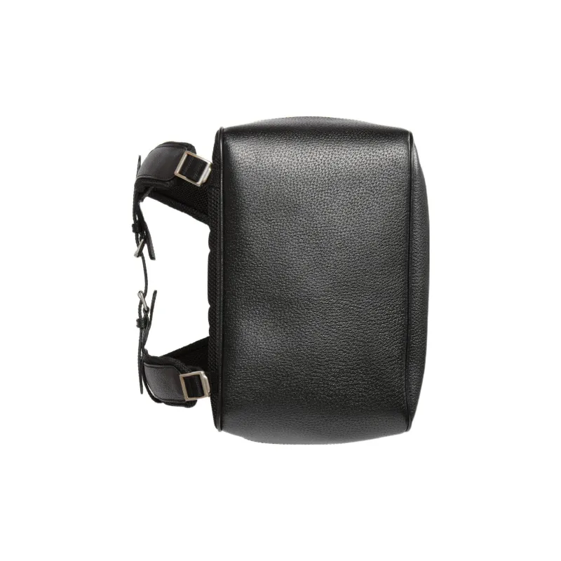 GUCCI Canvas With Leather Backpack Medium Size Men's Black-5