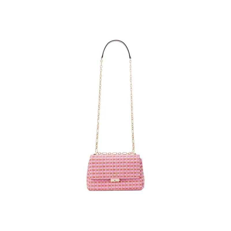 Kate Spade Fabric With Leather Patchwork Detail Crossbody Bag Shoulder Bag Women's Pink & Red-1