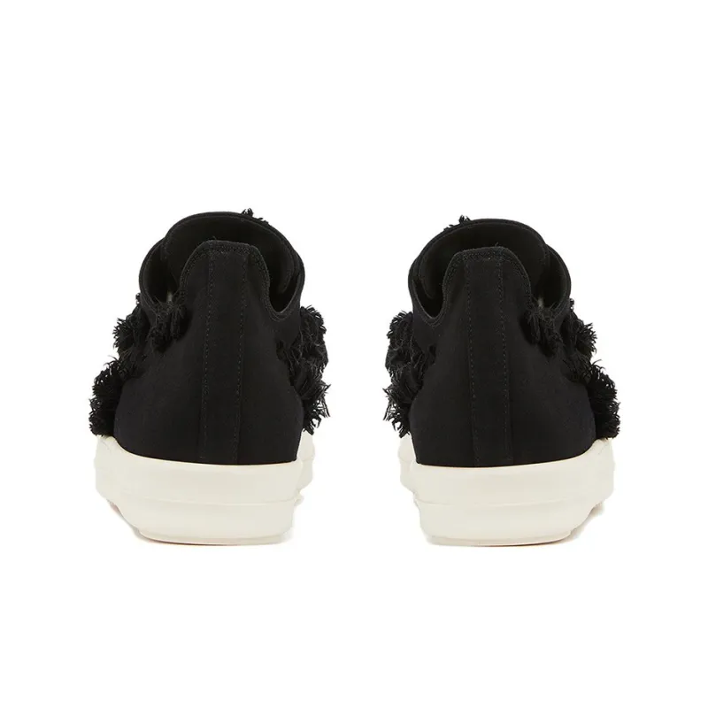 Rick Owens DRKSHDW Fogachine Slashed Stretch Denim Low Black Milk-4