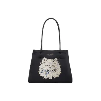 Kate Spade Fabric Tote Bag, Shopping Bag, Handbag, Shoulder Bag Regular Women's Black