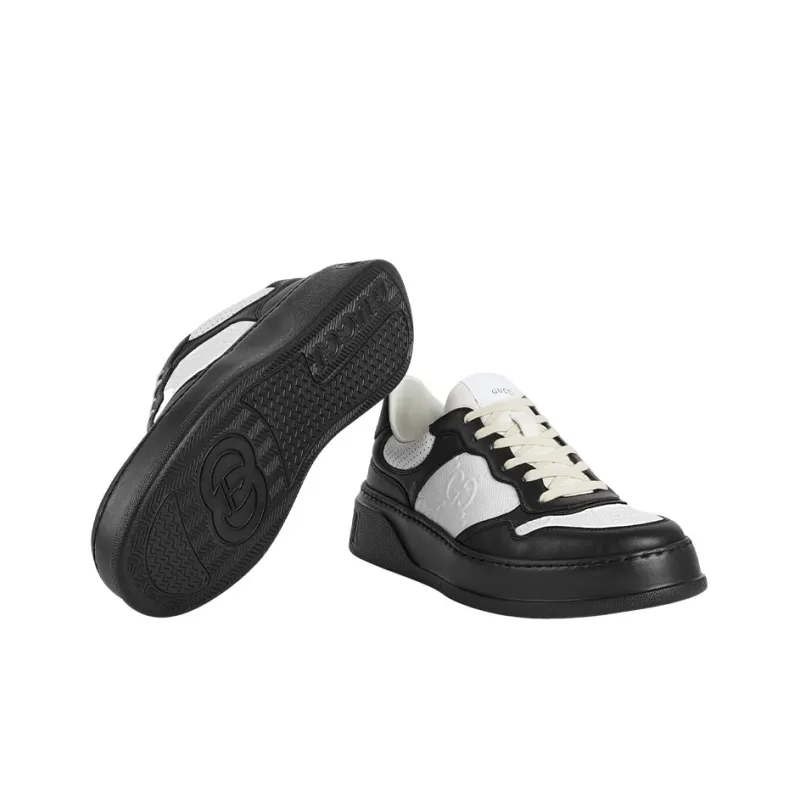 GUCCI Gg Embossed Sneaker 'Black White'-4