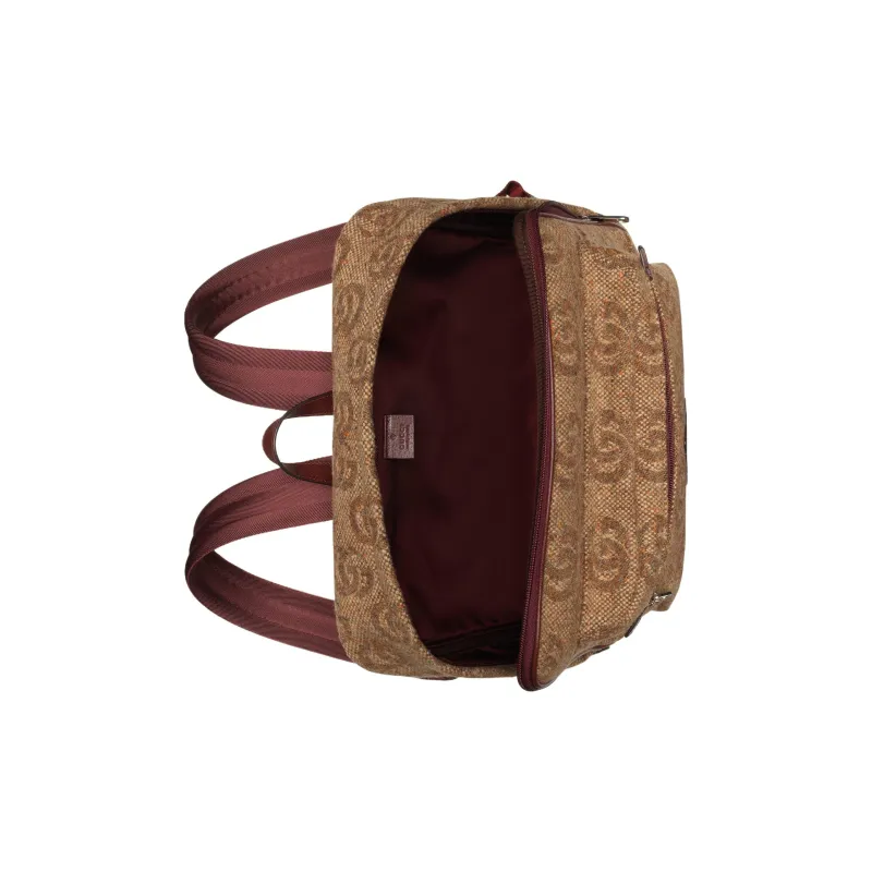GUCCI Wool Jacquard Kids' Backpacks Regular Kids' Brown-5