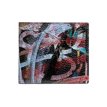 COACH MINT+SERF Collaboration Billfold Wallet Cow Leather Card Holder, Wallet Mini Unisex Black