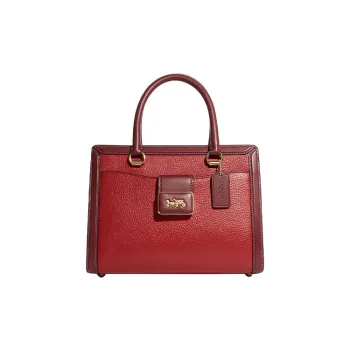 COACH Grace Cow Leather With Split Cow Leather Shoulder Bag Crossbody Bag Handbag Regular Women's Red Apple Color