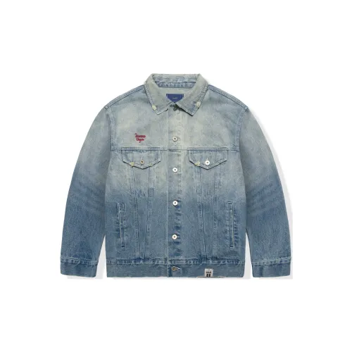 UNVESNO Denim Jackets Unisex Gradient Blue