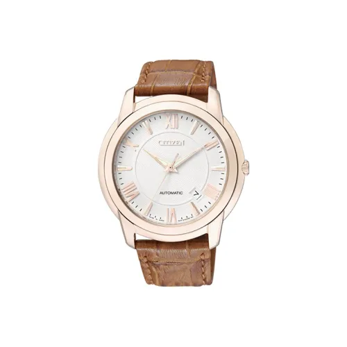 CITIZEN Mechanical Movement Cowhide Strap Watch 42mm Men's Watch White Dial NB0032 05A