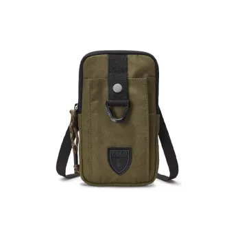 Polo Ralph Lauren Coated Canvas Canvas Bag Cell Phone Pouch Men's Olive Green