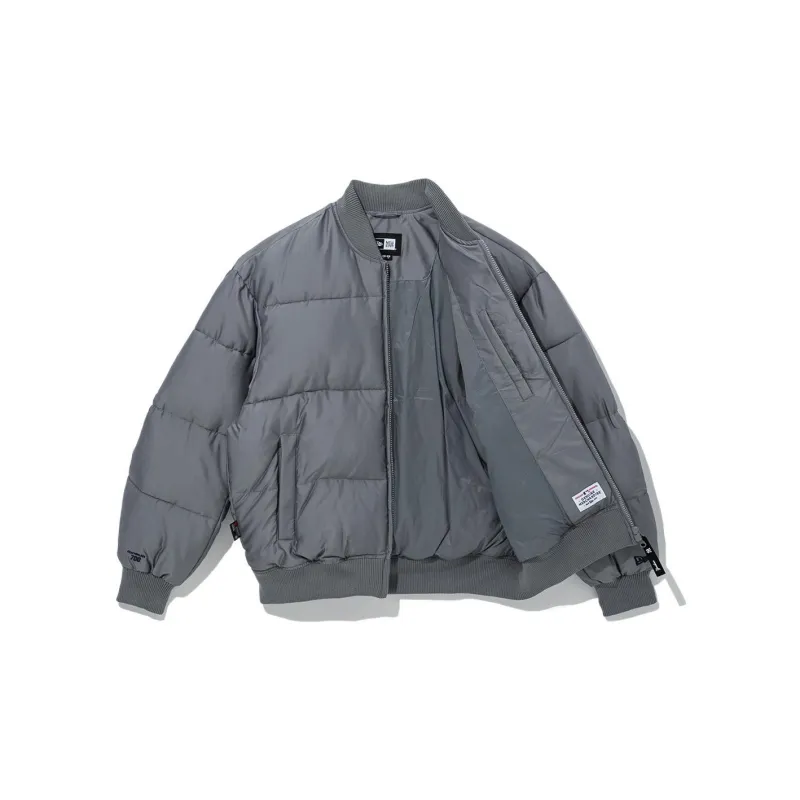 New Era Puffer Jackets Men Gray-1