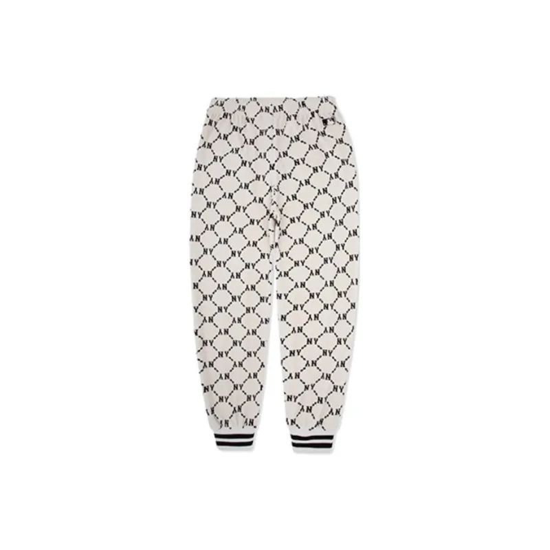 MLB Knitted Sweatpants Unisex Cream-1