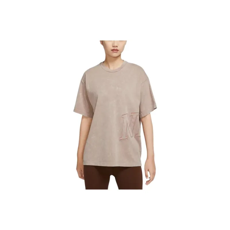 Nike Drop Shoulder Sleeve T Shirt Unisex Khaki-0