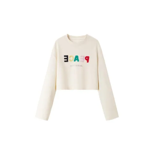 PEACEBIRD Sweatshirts Women's Off White