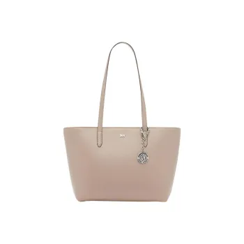 DKNY Cow Leather Tote Bag Shopping Bag Shoulder Bag Handbag Women's Light Brown