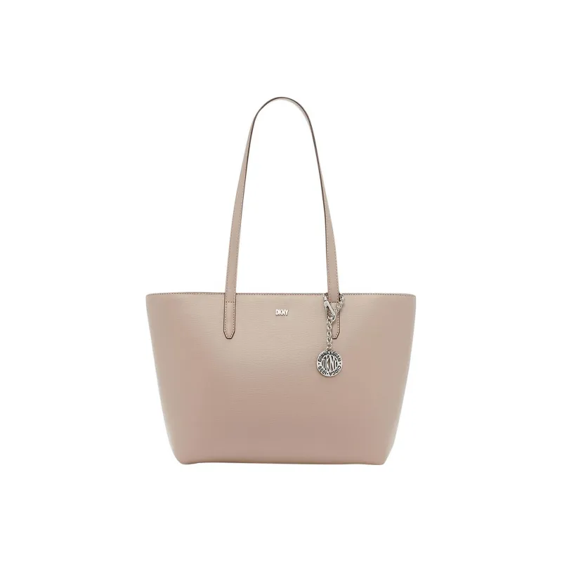 DKNY Cow Leather Tote Bag Shopping Bag Shoulder Bag Handbag Women's Light Brown-0