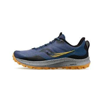 Saucony Peregrine 12 Running Shoes Women's Low Top Blue Gold