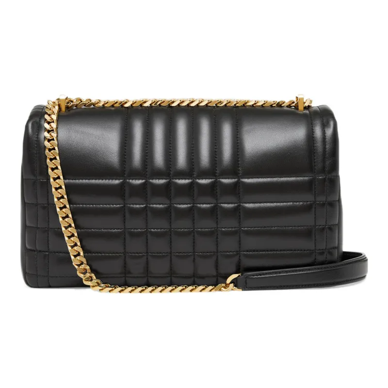 Burberry Lola Bag Quilting Lambskin Crossbody Bag Shoulder Bag Women's Black-3