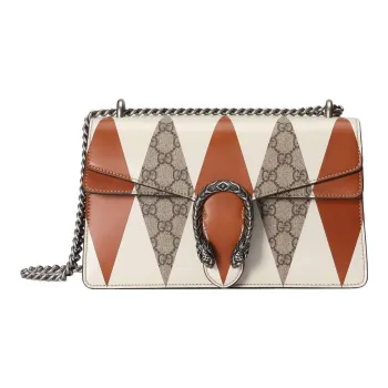 GUCCI Dionysus Multicolor Canvas With Leather Crossbody Bag, Shoulder Bag Women's