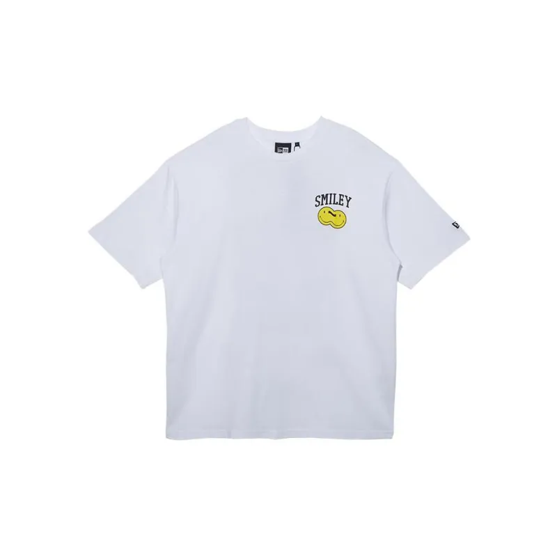 New Era New Era × Smiley T Shirts Unisex White-1