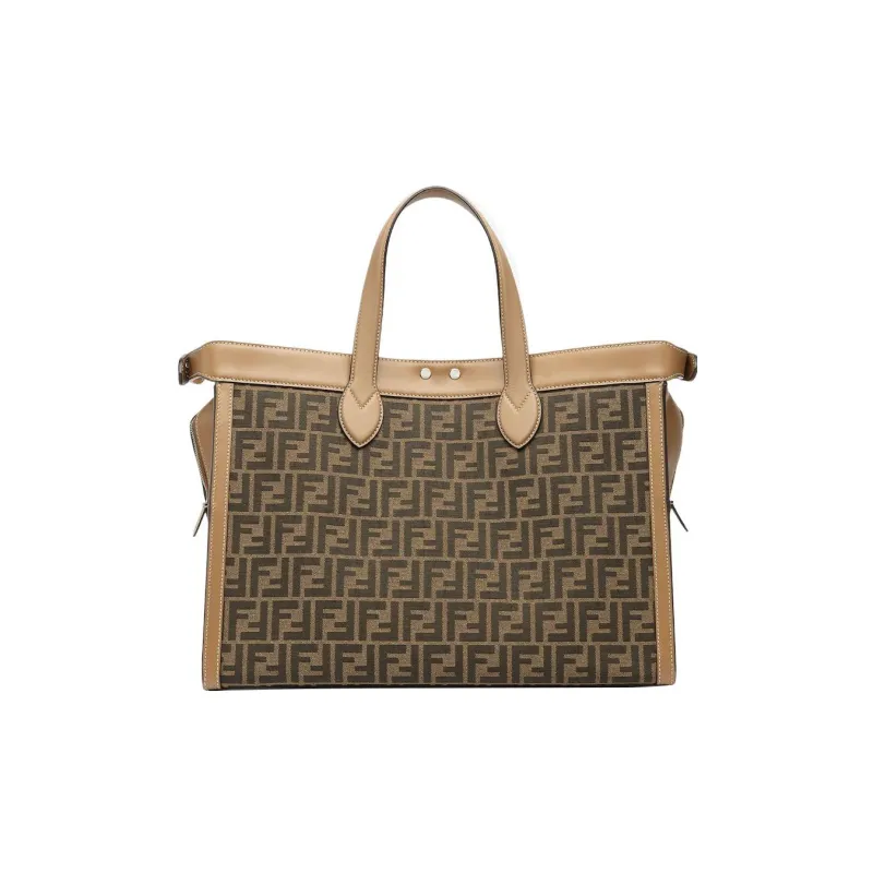FENDI Polyester Shoulder Bag Crossbody Bag Handbag Men's Brown-3