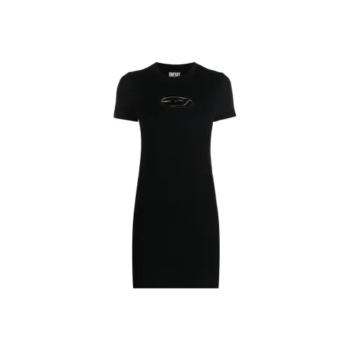 DIESEL Short-Sleeved Dresses Women's Black