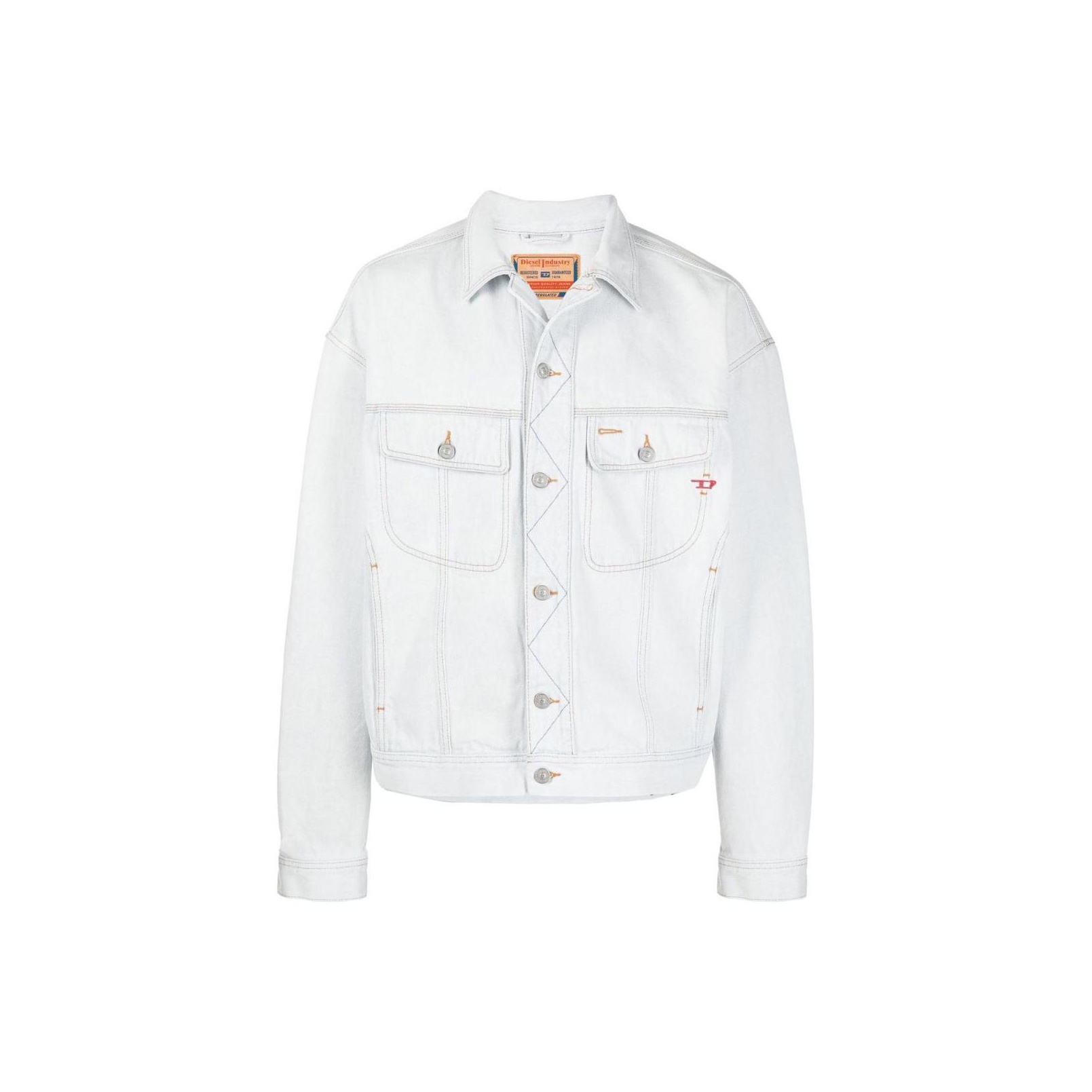 Diesel white denim jacket best sale