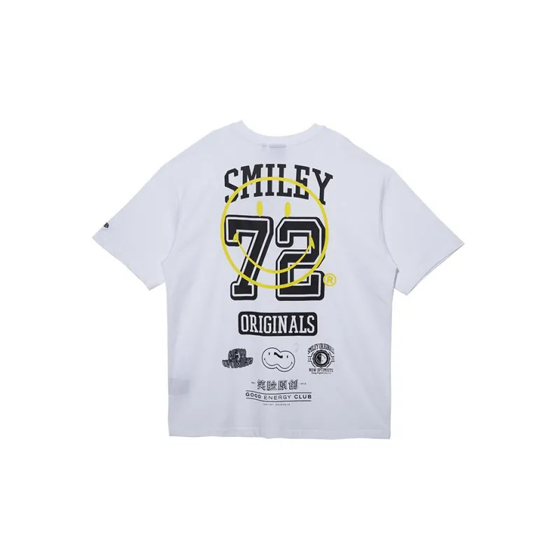 New Era New Era × Smiley T Shirts Unisex White-0