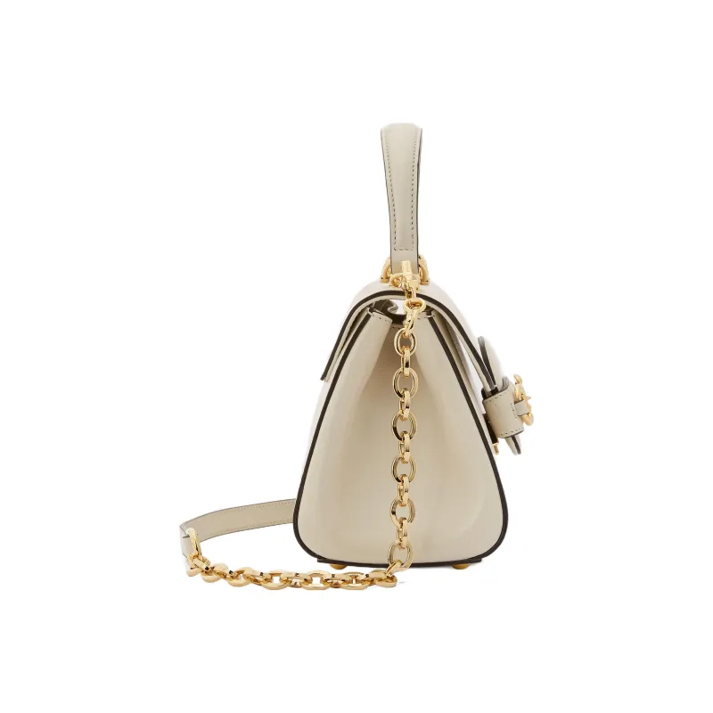 GUCCI Horsebit 1955 Leather Shoulder Bag Crossbody Bag Handbag Mini Women's White-4