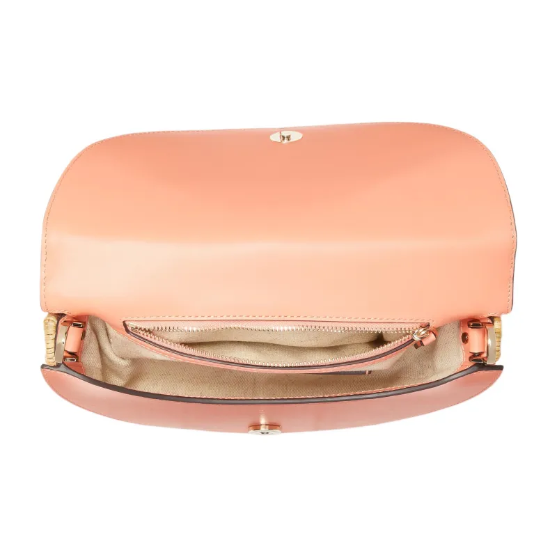 Kate Spade Rattan Cow Leather Patchwork Handbag Shoulder Bag Crossbody Bag Women's Pink-2