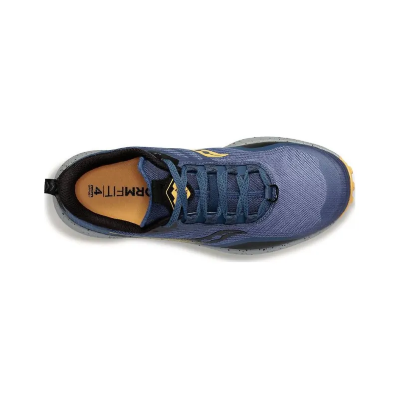 Saucony Peregrine 12 Running Shoes Women's Low Top Blue Gold-3