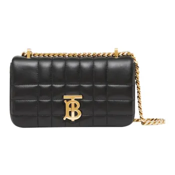 Burberry Quilted Leather Lola Bag Mini Black