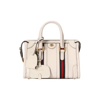 GUCCI Smooth Finish Leather Travel Bags Shoulder Bag Crossbody Bag Handbag Mini Women's White