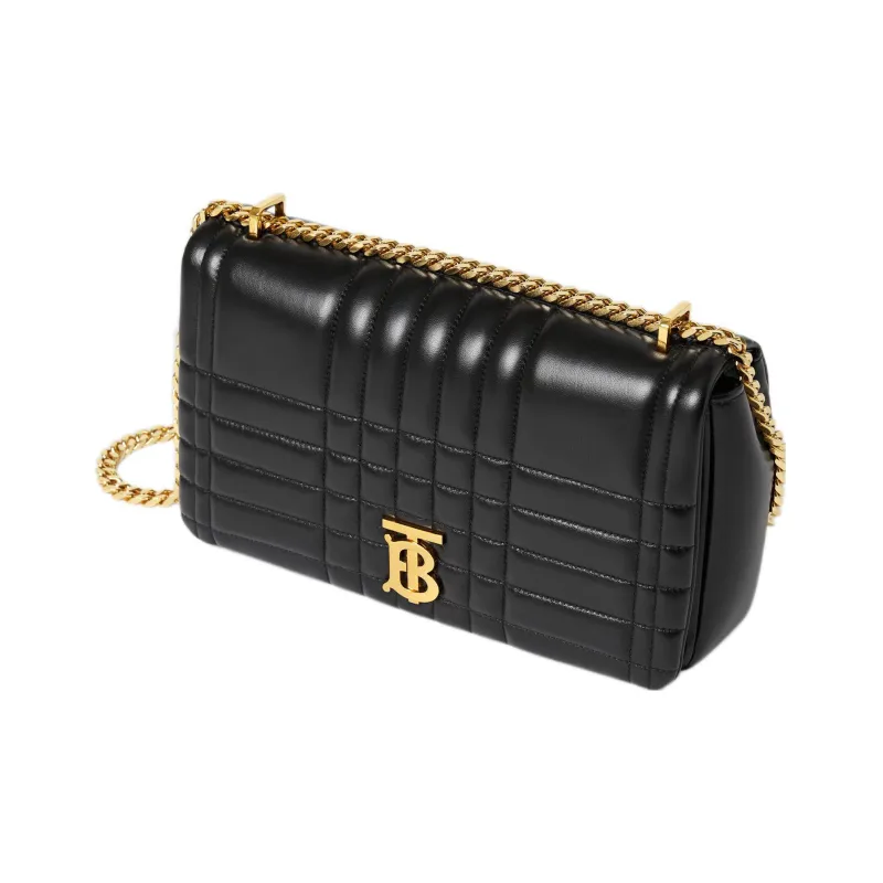 Burberry Lola Bag Quilting Lambskin Crossbody Bag Shoulder Bag Women's Black-2