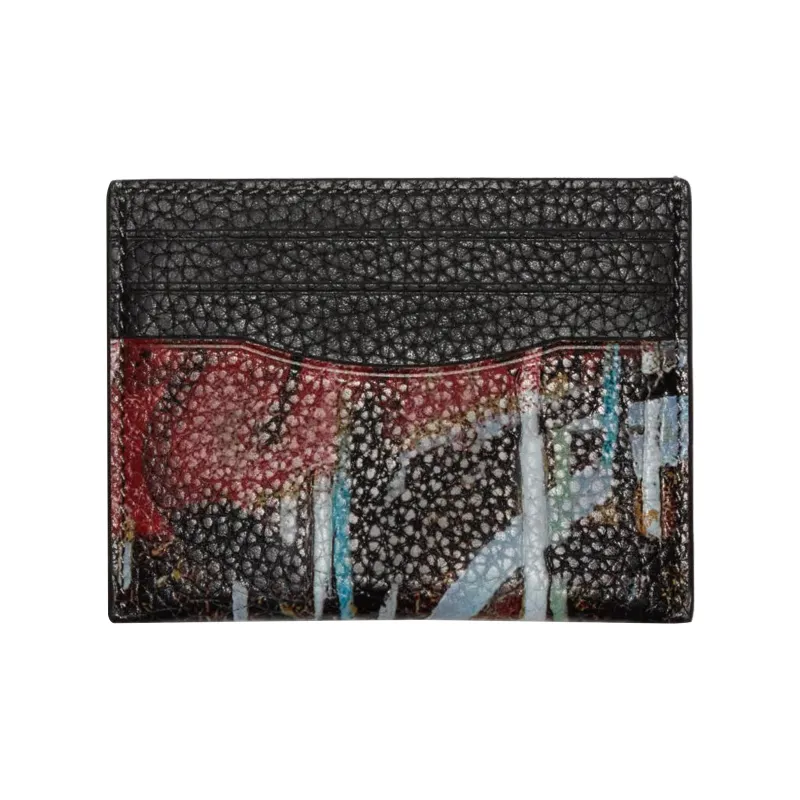 COACH MINT+SERF Collaboration Card Case Natural Pebbled Leather Document Wallet Card Holders Mini Women's Black-0