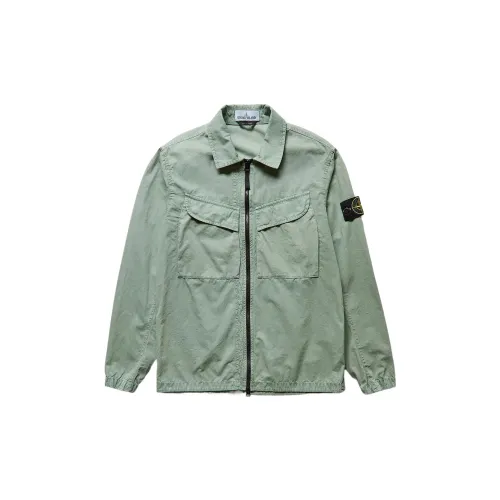 STONE ISLAND Jackets Men Light Green