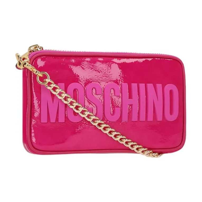 MOSCHINO Logo Detailed Chained Crossbody Bag-1