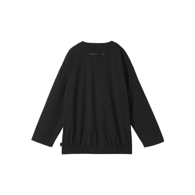 NORVINCY Mori Style Solid Color Hoodless Casual Sweatshirt Men's-1
