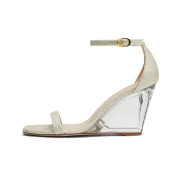 stuart weitzman Nudistlucite 85mm Wedge Sandals
