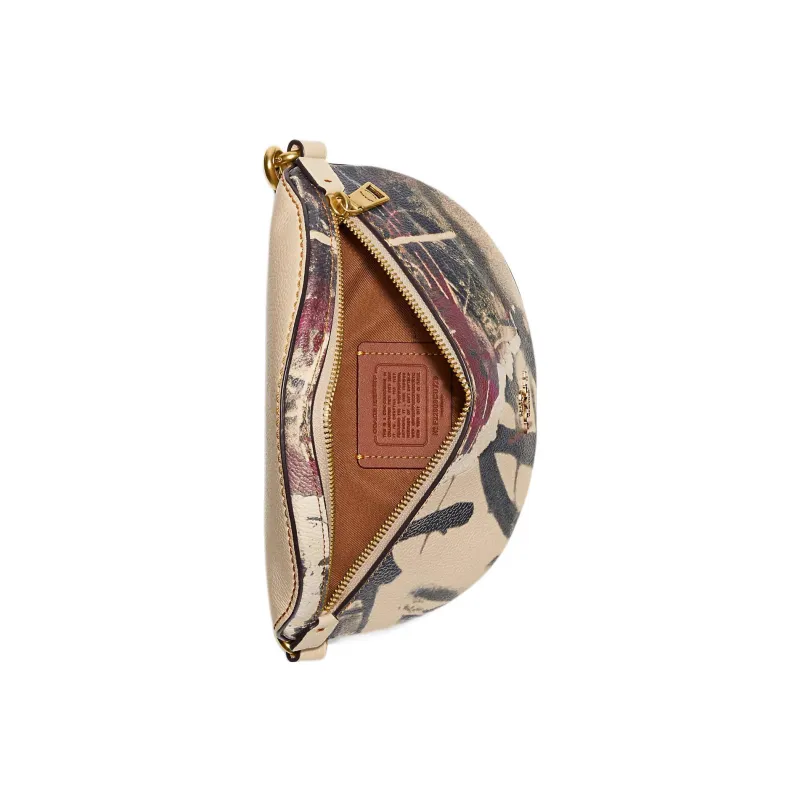 COACH MINT+SERF Collaboration Bethany Glossy Pebbled Leather Fanny Pack Small Size Women's Ivory White-2