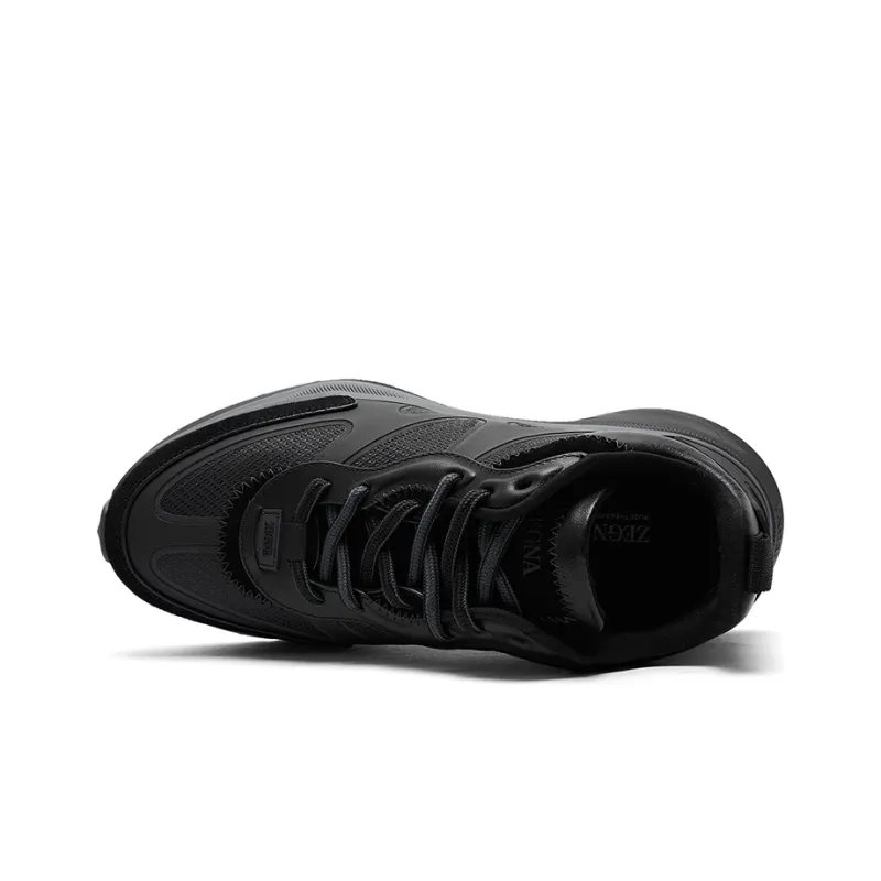 Zegna Anti-Slip Wear-Resistant Low-Top Sports Casual Shoes Men's Black-3