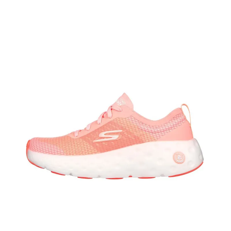 Skechers Max Cushioning Cushioning Anti Slip And Wear Resistant Low Top Casual Running Shoes Women's Pink White-0