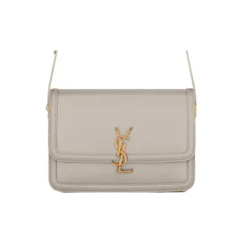 SAINT LAURENT SOLFERINO Cow Leather Tofu Bag Crossbody Bag Shoulder Bag Women's White