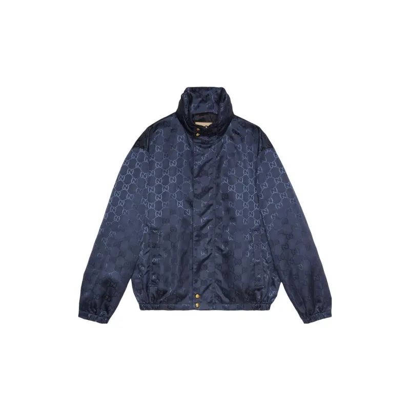 GUCCI Monogram Jacquard Hooded Jacket-1