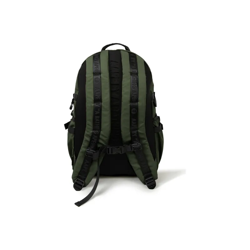 Aape Polyamide Backpack Regular Men's Black/Khaki Green/Brown-5