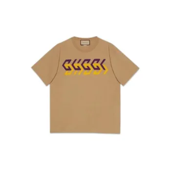 GUCCI Mirror Logo Print T Shirt