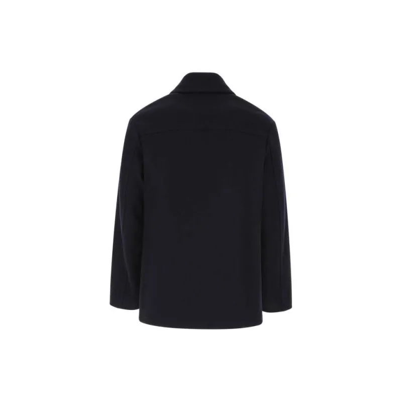 DRIES VAN NOTEN Coats Men Dark Blue-1