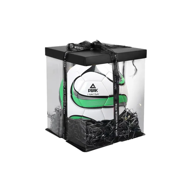 PEAK Size 5 Soccer PVC Machine Stitched Soccer Ball Unisex White Green-5