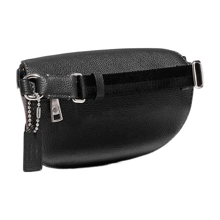 COACH MINT+SERF Collaboration Bethany Glossy Pebbled Leather Fanny Pack Small Size Women's Black-1